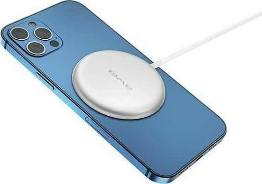 Awei Ασύρματος Φορτιστής (Qi Pad) 15W Λευκός (W10)
