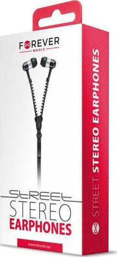 Forever Street Music In-ear Handsfree με Βύσμα 3.5mm Μαύρο