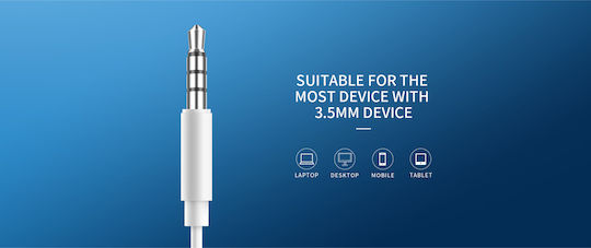 Joyroom JR-EP1 Earbuds Handsfree with 3.5mm Connector White