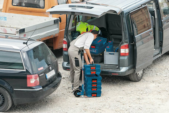 Bosch Transport-Wagen Folding for Load Weight up to 125kg in Silber Color