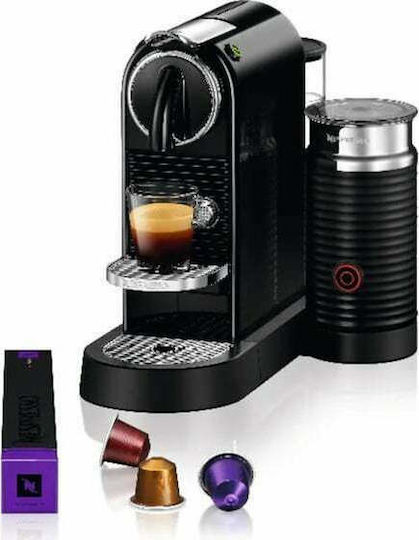 De'Longhi Citiz & Milk Pod Coffee Machine Nespresso Pressure 19bar with Milk Frother Black