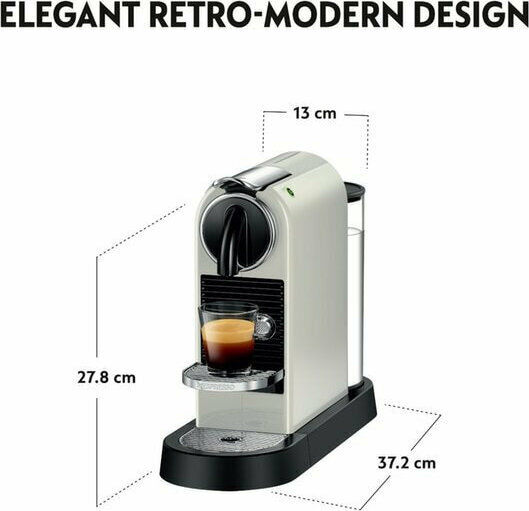 De'Longhi Citiz Pod Coffee Machine Nespresso Pressure 19bar White