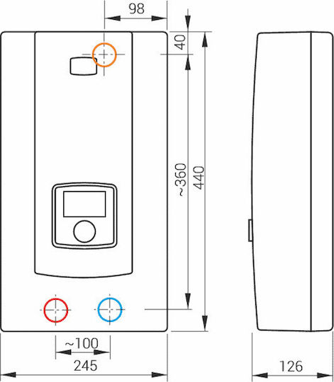 Kospel KDE5 Επιτοίχιος Inverter Ταχυθερμοσίφωνας Κεντρικός Τριφασικός 24kW