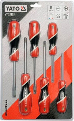 Yato Set 6 Screwdrivers with 6 Interchangeable Tips