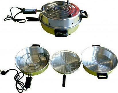 Evivak Tischplatte Elektrogrill Aluminium Grill 850W mit Deckel 30cmx30cmcm