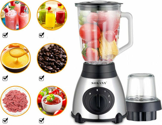 Blender with Glass Jug 1.5lt 450W Inox