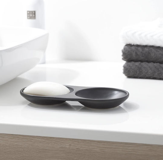Sealskin Countertop Soap Dish Conical Bathroom Tray Black