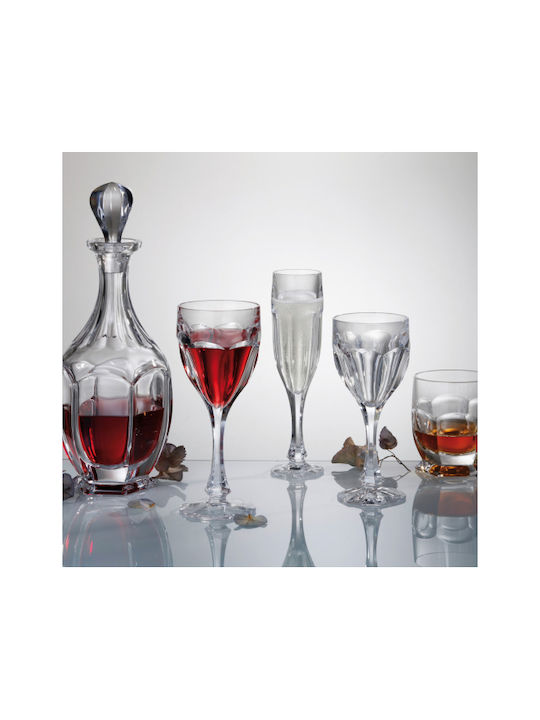 Bohemia Safari Glass Set for White and Red Wine made of Crystal Stacked 190ml 6pcs