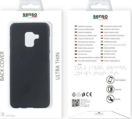 Senso SOFT TOUCH Back Cover Σιλικόνης Μαύρο (Galaxy A6+ 2018)