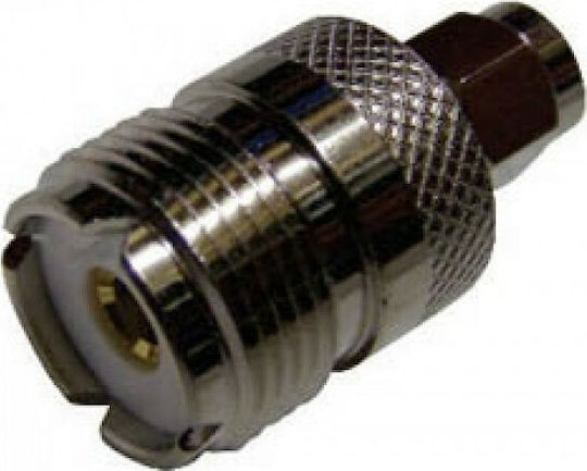 Ultimax V7828 Converter SMA male to Coaxial female Silver 1pcs