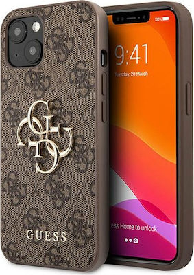 Guess Hardcase 4G Big Metal Logo Coperta din spate Plastic Maro (iPhone 13) GUHCP13M4GMGBR