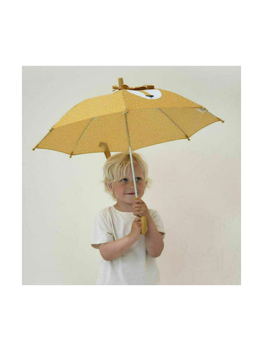 Trixie Kinder Regenschirm Gebogener Handgriff Mr Lion Gelb mit Durchmesser 70cm.