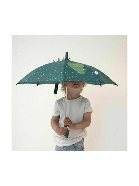 Trixie Kinder Regenschirm Gebogener Handgriff Mr Crocodile Grün mit Durchmesser 70cm.