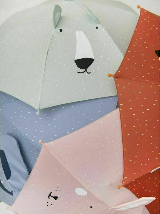 Trixie Kids Curved Handle Umbrella Mrs Rabbit with Diameter 70cm Pink