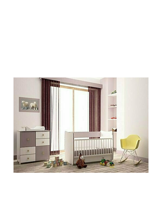 Lorelli Κούνια Dream White/Vintage Grey με Συρτάρι