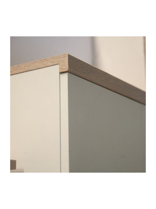 Top Mix Δίφυλλη Ντουλάπα Λευκή 80x57x183cm