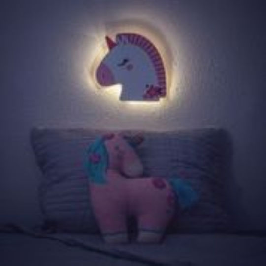 Stephen Joseph Kinder Wandleuchte LED Hölzernes Unicorn
