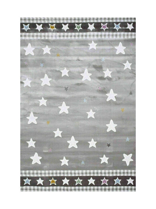 Tzikas Carpets 31768-071 Παιδικό Χαλί Αστέρια Καφέ 133x190cm Πάχους 11mm