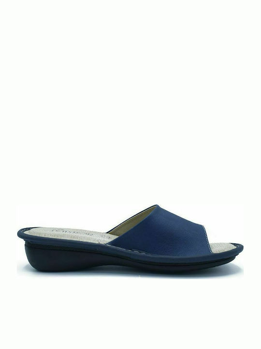 Castor Anatomic 5760 Anatomic Leather Women's Slippers In Blue Colour