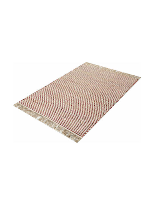 Tzikas Carpets 30160-012 Teppich Rechteckig Sommer mit Fransen Beige - Red