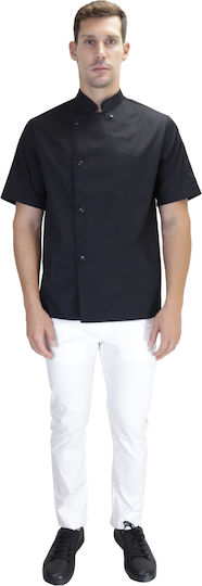 Axon Coat Chef Black with Short Sleeve Basil