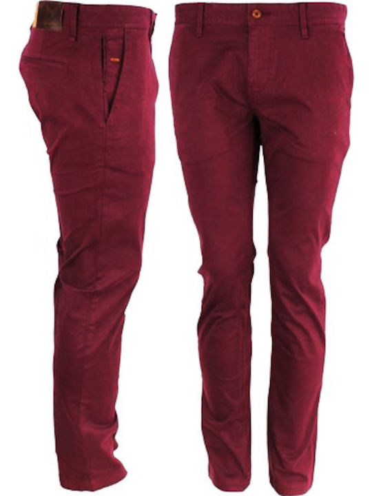 Hose Chino in Schlanker Passform Burgundisch