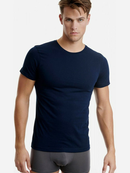 Men's Short Sleeve Undershirt Navy Blue