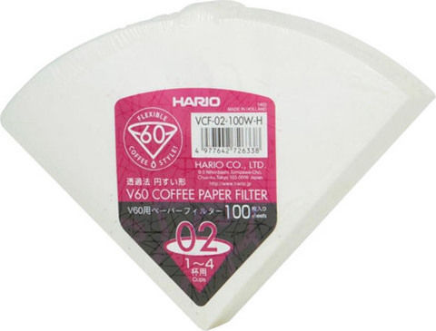 Hario Coffee Paper Filter 100pcs VCF-02-100W-H