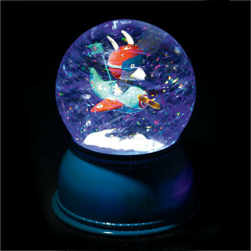 Djeco Kids Decorative Lamp Snow globe Airplane Blue 11x11x14εκ.
