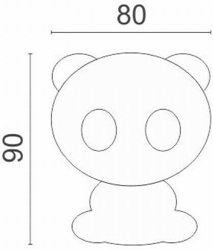 Spot Light LED Panda Weiß 8x8x9εκ.