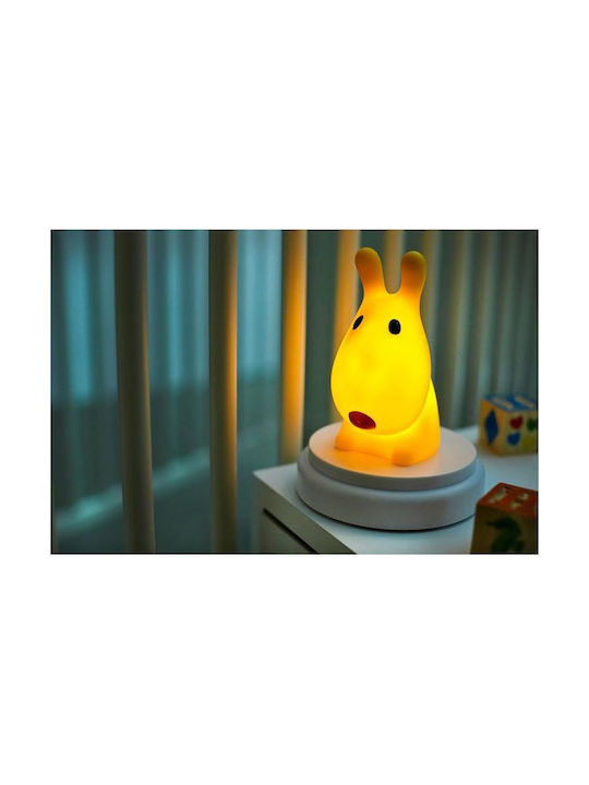 Alecto Baby Led Kids Decorative Lamp Innocent Dog Yellow 12x12x15εκ.