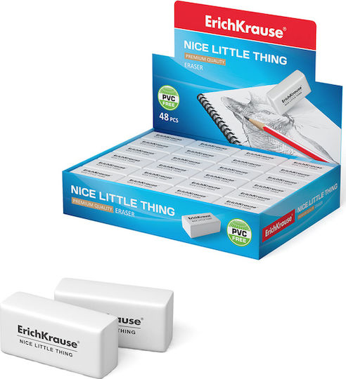 ErichKrause Eraser For Pencil and Pen Nice Little Thing 1pcs White