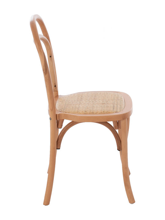 Cafe Wooden Chair Natural 45x54x89cm