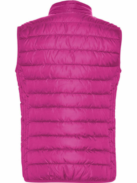 RA5093 Women's Short Puffer Jacket for Spring or Autumn Fuchsia