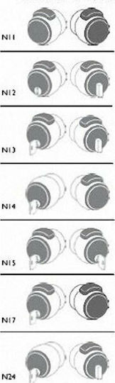 Meroni Serrature Knob Lock Black with Button Hotel Use