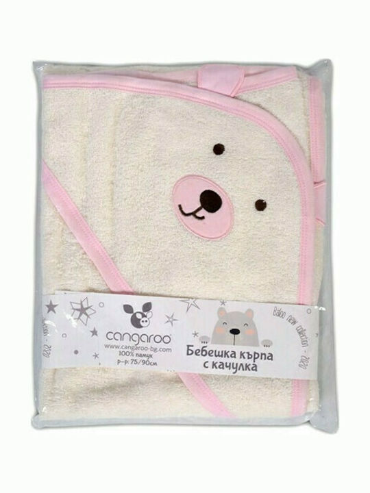 Cangaroo Hooded Baby Bath Towel Baloo Pink