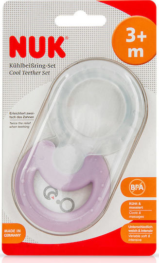 Nuk Cool Teething Ring with Gel made of Silicone for 3 m+ Pink