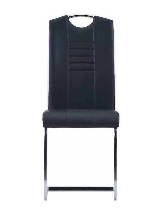 Dining Room Artificial Leather Chair Black 42x52x100cm 6pcs