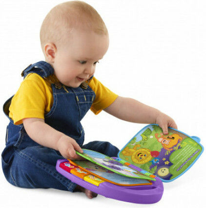Fisher Price Activity Book Laugh & Learn Educational Book with Music, Light, and Sounds for 6++ Months