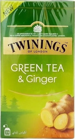 Twinings Grün Tee 25 Beutel 1Stück mit Aroma Ingwer