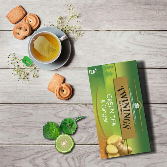 Twinings Grün Tee 25 Beutel 1Stück mit Aroma Ingwer