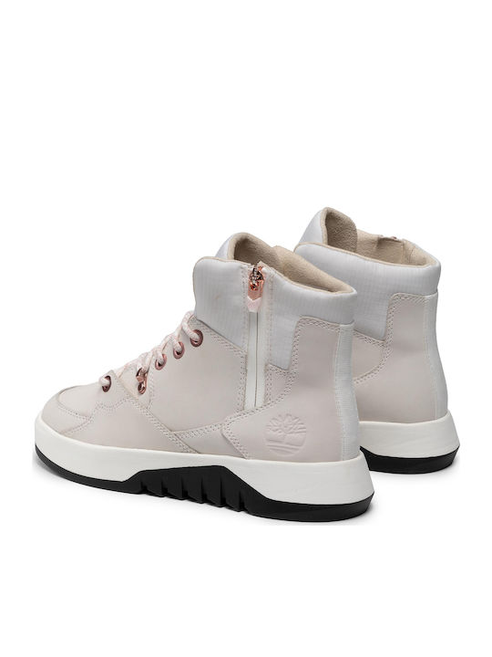 Supaway Leather Women's Ankle Boots White