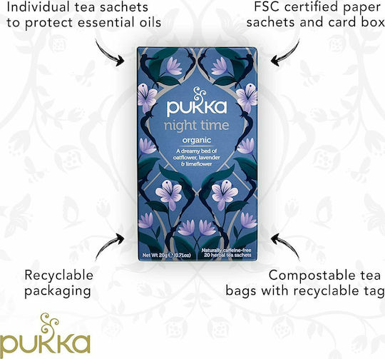 Pukka Night Time Kräutermischung Bio-Produkt 20 Beutel 20gr