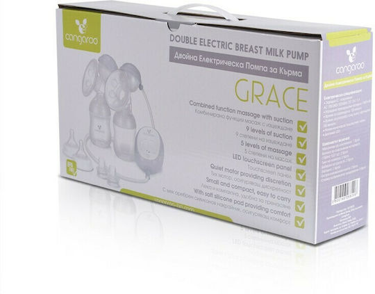 Cangaroo Electric Double Breast Pump Grace Battery and Electric White 150ml