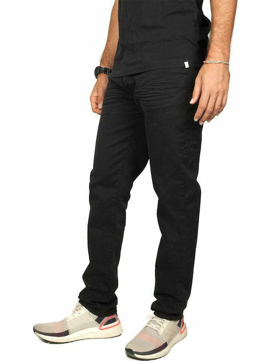 Scinn regular fit denim Elton negru pentru bărbați - 221-1-sp146-blk