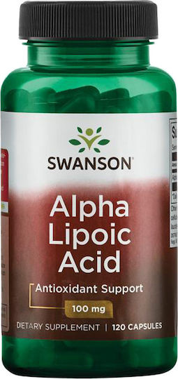 Swanson Alpha Lipoic Acid 100mg Special Food Supplement 120 Capsules