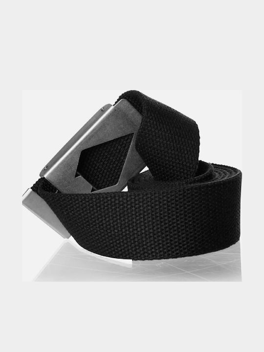Circle Web Men's Belt Fabric Webbing Belt Black