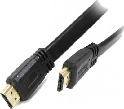 Omega HDMI 1.4 Flat Cable HDMI male - HDMI male 1.5m Μαύρο