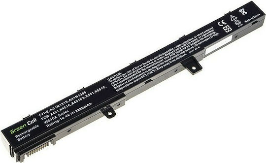 Green Cell Συμβατή Μπαταρία για Asus R508/R556/R509 με 2200mAh