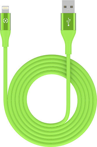 Celly Feeling USB-A to Lightning Cable Green 1.5m (USBLIGHTCOLORGN)